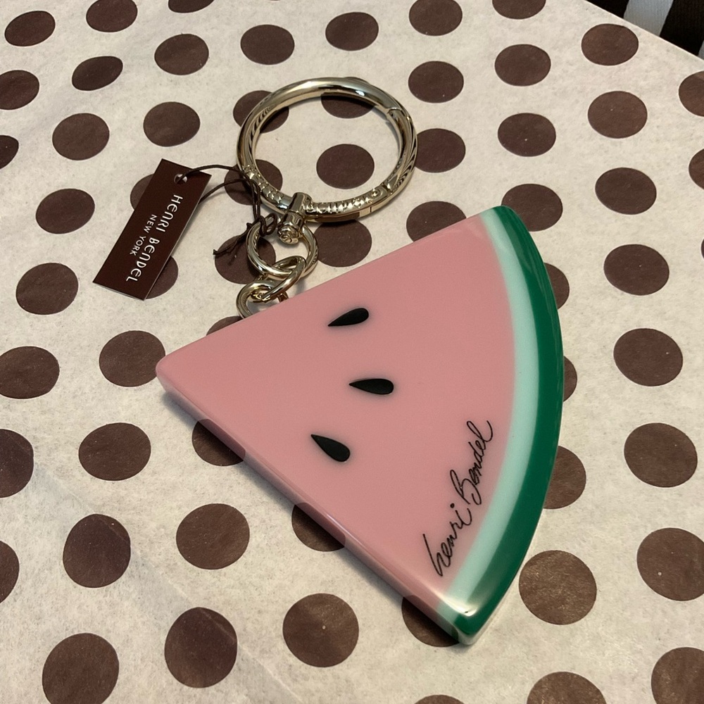NWT Henri Bendel Watermelon Key Ring Purse Charm - Picture 4 of 8